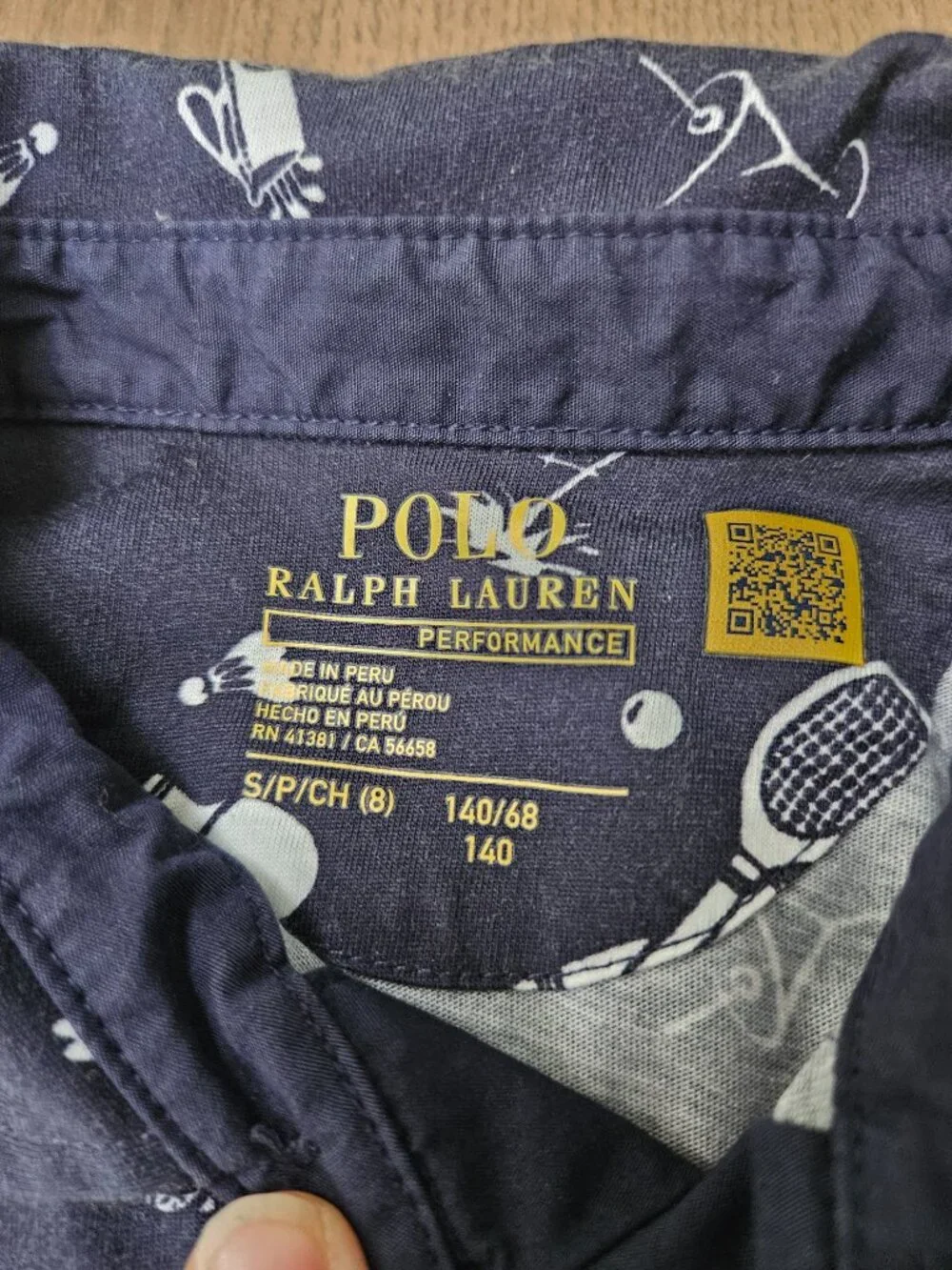 Polo Ralph Lauren Performance Boys Polo Shirt Country Club Print Size 8